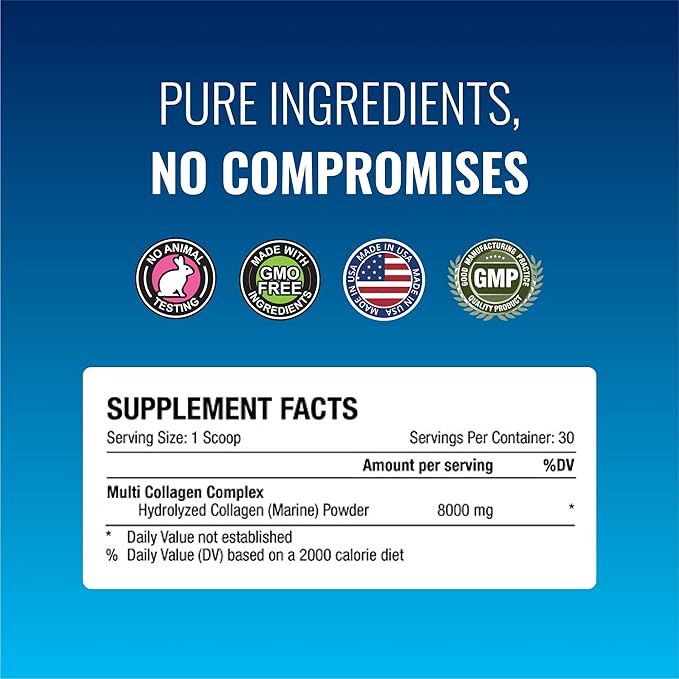 Approved Science Collagen Powder - Skin and Hair - 90 Scoops - Three Month Supply - Made in The USA