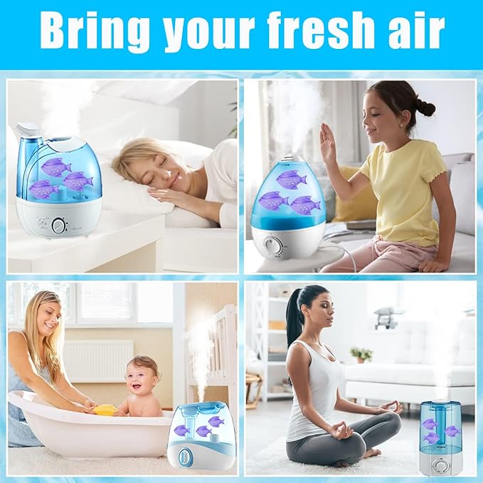 12PCS Universal Humidifier Tank Cleaner,Humidifier Cleaning Fish for Humidifiers & Fish Tanks, Purifies Water, Eliminates White Dust and Odor, Prevents Hard Water Build-Up