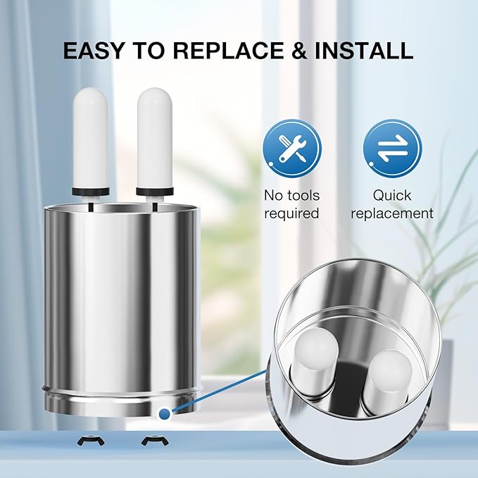 8.46-Inch 3-stage filtration Ceramic Purification Elements NSF/ANSI 42&372 Certified,Replacement for Berkey® BB9-2® PF-2® Filter Element ProOne® Berkey® Big+ Gravity Water Filter System(4Pack)