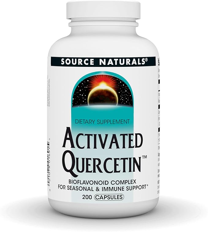 Source Naturals Activated Quercetin, Bioflavanoid Complex, for Seasonal & Immune Support* - 200 Capsules