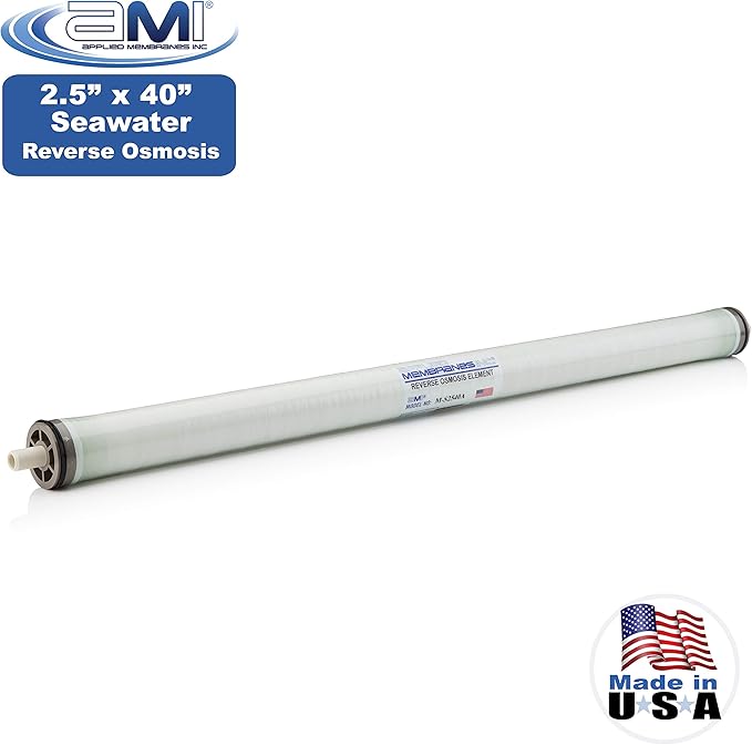 2.5" x 40" Seawater RO Membrane | Watermaker Replacement Membrane | Applied Membranes M-S2540A 700 GPD SWRO(2.5" x 40")