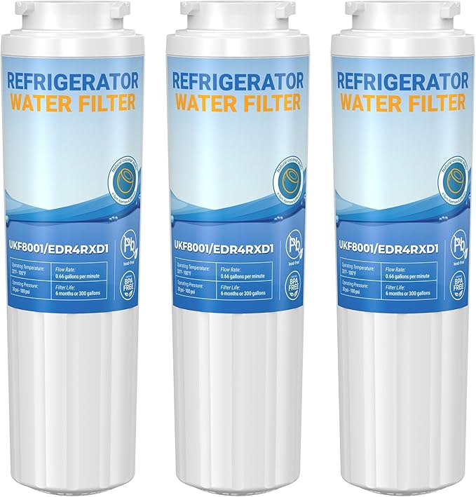 3pack UKF8001 Replacement for whirlpool Filter 4 - Edr4rxd1 Water Filter fit for Filter 4,whr4rxd1,4396395,UKF8001AXX-200,krfc300ess01 wrf555sdfz16 wrx735sdhz00, wrx735sdhz02,Hdx Fmm-2 |Zypxsyxgb