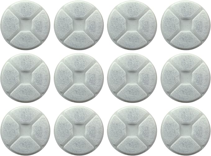 PET STANDARD Replacement Water Filter Compatible with EveryYay® Get Fresh Whirlpool Pet Fountain, Pack of 12