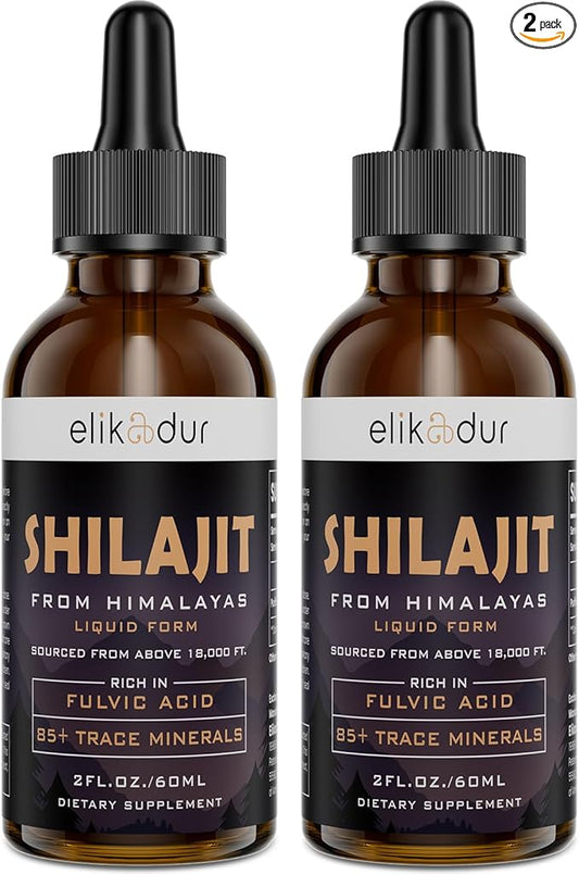 Shilajit Resin Organic Liquid Supplement, Shilajit Himalayan Organic, Shilajit Liquid Drop, Shilajit Drop Contain 85 Trace Minerals, Alternative to Resin & Capsules,120 ml