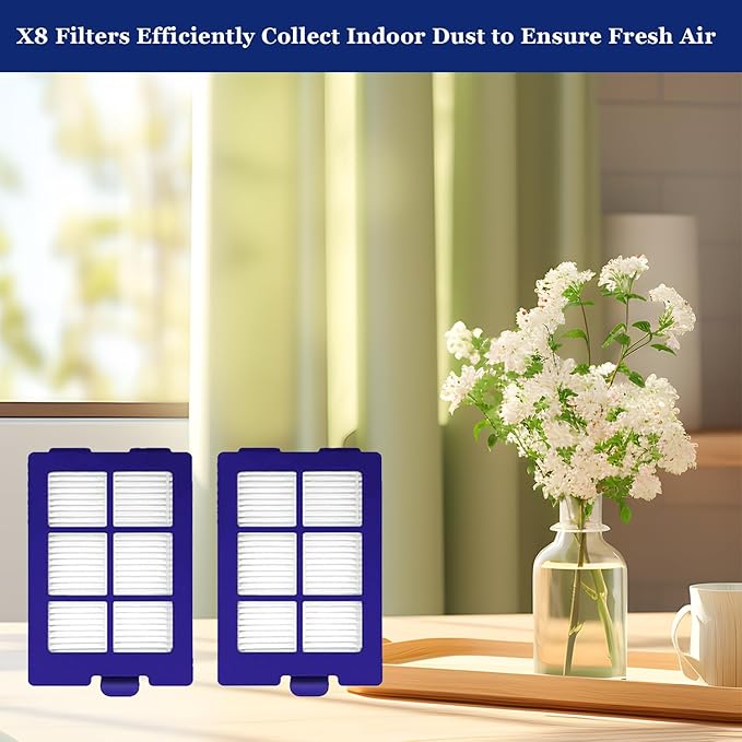 12-Pack X8 Replacement Parts for Eufy RoboVac X8 /X8 Hybrid – Includes 1 Main Brush, 2 Side Brushes, 4 Filters,4 Mop Pads & 1 Cleaning Brush (12 PCS Set)