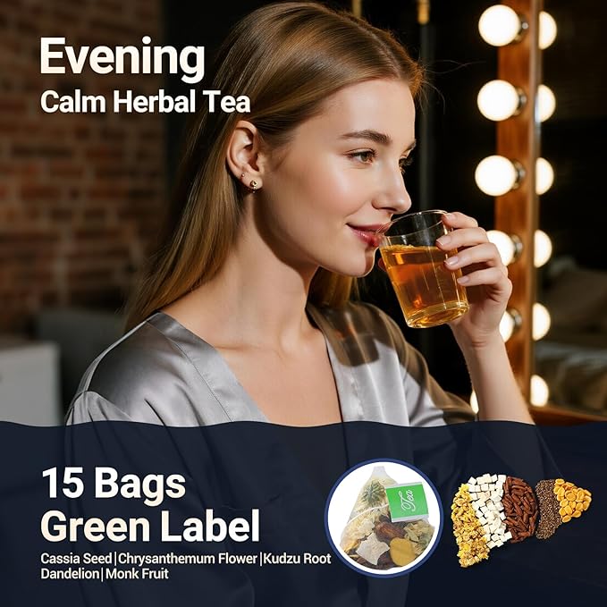 Kidney Tea Formula Ginseng Vitality Tea - 2 Varieties x 15 Bags, Traditionally Family-Grown, Caffeine-Free Pure Herbal Blend with 10 Traditional Chinese Herbs for Men & Women