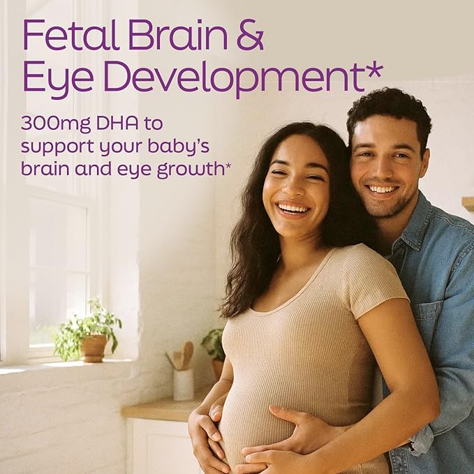 Root'd Prenatal DHA - 300mg Pure Vegan Omega-3 DHA from Algal Oil, Plant-Based Prenatal Supplement for Pregnancy, Fetal Brain & Eye Development, Non-GMO, Lemon & Rosemary Flavor, 30 Softgels
