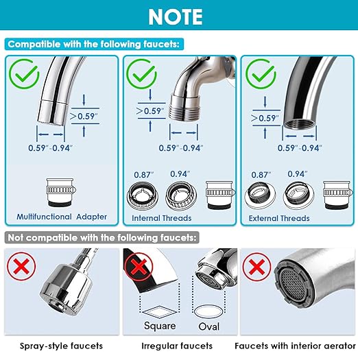 Faucet Water Filter for Sink, Rapid Flow - 400 Gallons Faucet Mount Water Filtration System for Tap Water, NSF Certified Reduces Chlorine & Bad Taste with 2 Replacements, T1