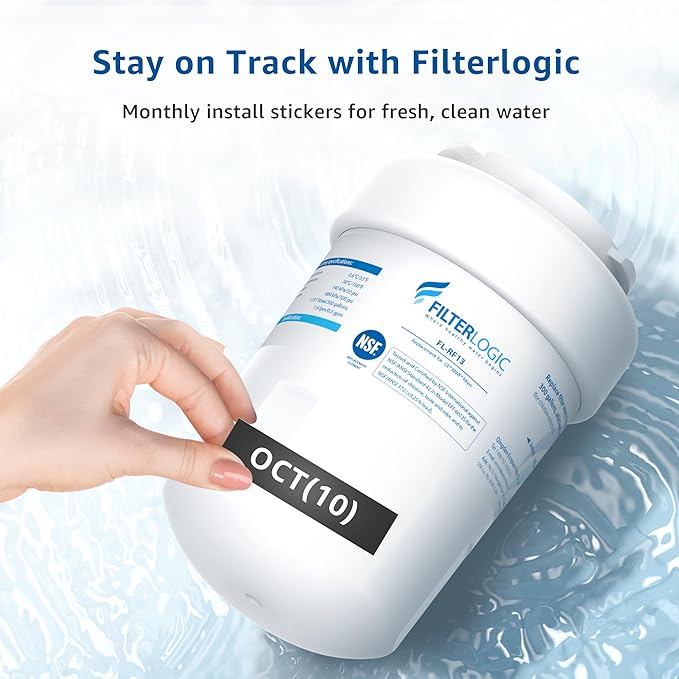 Filterlogic FL-RF13 Replacement for GE® MWF®, SmartWater® MWFP, MWFINT, MWFA, GWF, HDX FMG-1, GSE25GSHECSS, WFC1201, RWF1060, Kenmore® 9991 Refrigerator Water filter