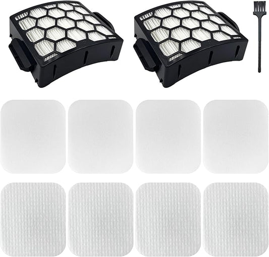 UV850 UV900 Filters Replacement Parts for Shark Lift-Away DuoClean Upright Vacuum,Parts #XHF320 & XFFK602UKT,2 HEPA Filters+4 Foam&Felt Filters