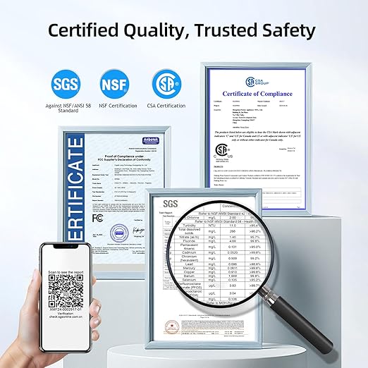 600GPD Reverse Osmosis System, MIZUDO Pureflo 8-Stage Tankless Reverse Osmosis Water Filter, NSF/ANSI 372&58&42 Certified, 3:1 RO Filtration System Under Sink, Leak-Free, Quiet, Reduce PFAS&Fluoride