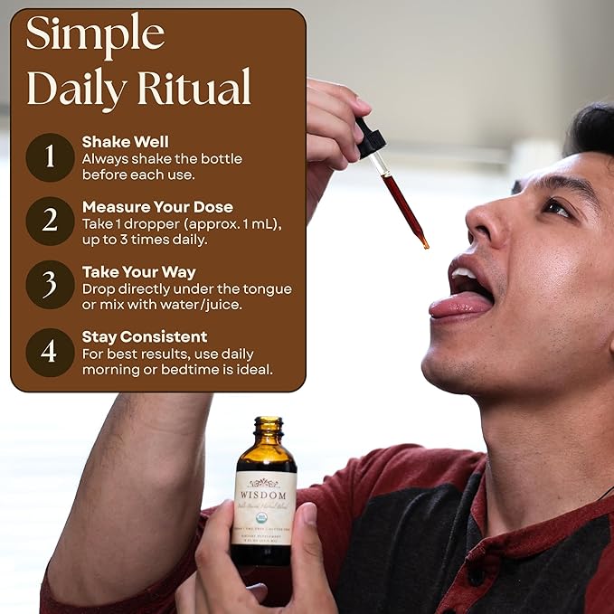 Organic Turmeric, Frankincense and Myrrh – Herbal Supplement Blend for Energy, Detox, Focus, Immunity & Stress – Non-GMO Vegan Tonic with Milk Thistle – Wisdom Bible Based Blend – 2oz Liquid Drops