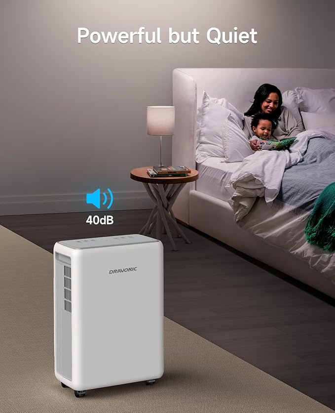 2000 Sq. Ft Dehumidifier for Basement, 30 Pint Dehumidifiers for Home, Bedroom and Bathroom, 3 Modes Dehumidifier with Drain Hose, Smart Humidity Control, 24H Timer (White)