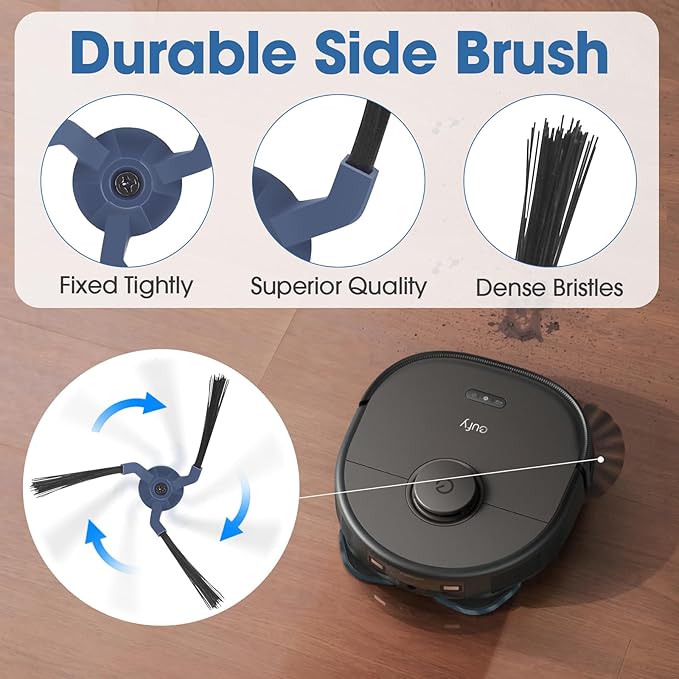 21-Pack X10 Pro Omni Replacement Accessories Kit Compatible with Eufy X10 Pro Omni Robot Vacuum Cleaner Includes Main Brushes, Filters, Dust Bags, Mop Pads, Side Brushes, Cleaning Tools