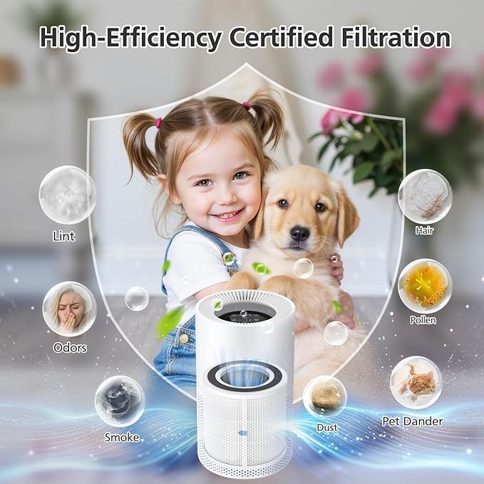 2 Pack H7129/H7128 Replacement Filter for GoveeLife H7129, H7128 Air Purifiers, 3-in-1 HEPA Air Filter for H7129/H7128 Air Purifier for for Homes(Include 4pcs Pre-Filter)