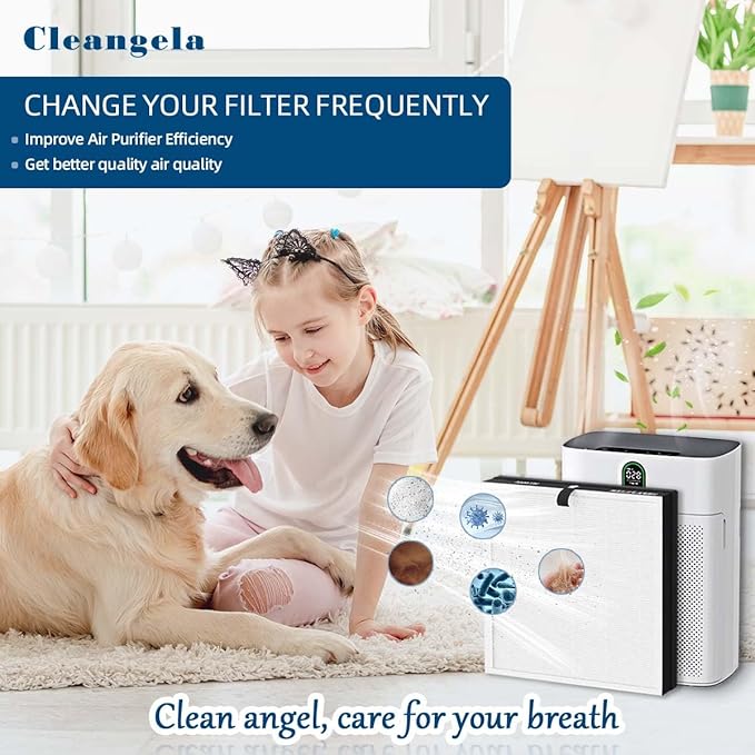 HY4866 Replacement Filter Compatible with MORENTO and WESTHEY HY4866 Air Purifier, YIOU M1 Air Purifier Replacement Filter Enhanced Version HY4866 Genuine Air Purifier Filters 4 Pack