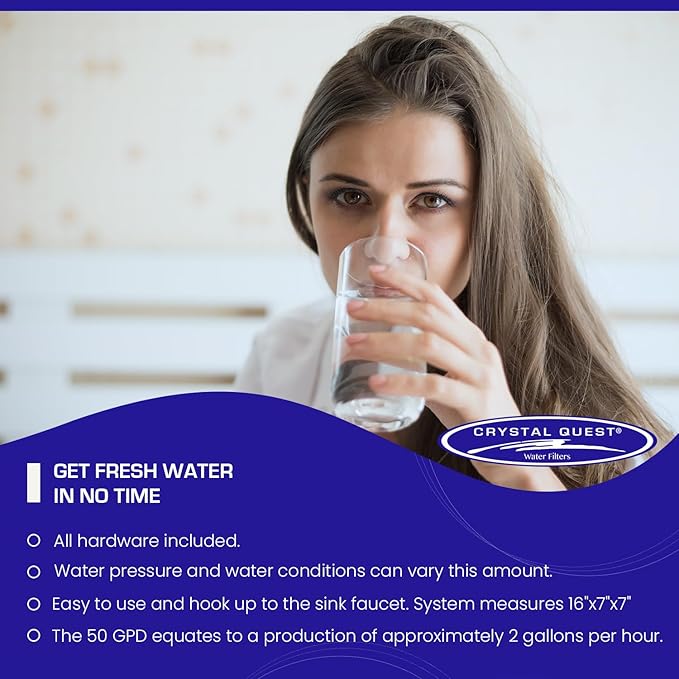 Countertop Reverse Osmosis Water Filter System by Crystal Quest