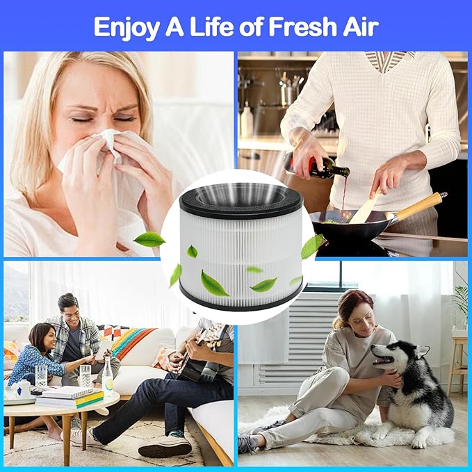 2 Pack Airmega 100 Filter, Replacement Filter Compatible with Coway Airmega 100 Air Purifier, 3-In-1 H13 True Hepa Filter for Odor, Dust, Hair and More