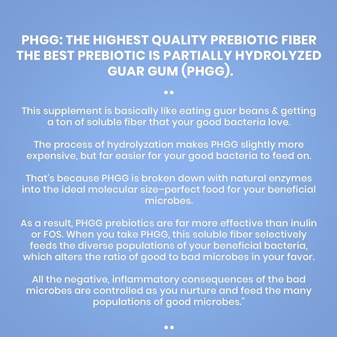 PERFECT PASS Prebiotic PHGG Partially Hydrolyzed Guar Gum 210g Powder - 100% Natural Gluten Free Non GMO - Certified Kosher Vegetarian Sugar Free