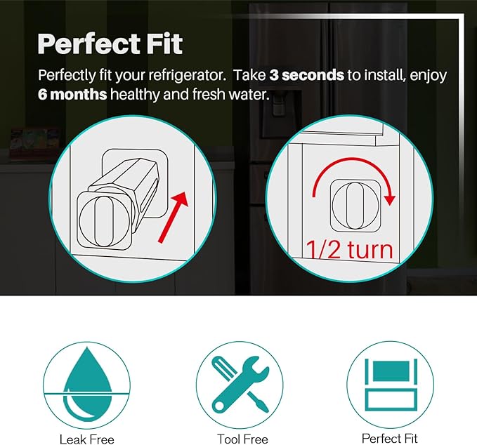 ICEPURE PLUS NSF53 DA97-17376B Replacement for HAF-QIN/EXP, HAF-QIN, DA97-08006C, RF23M8070SG, RF23M8070SR, RF23M8090SG, RF23M8090SR, AQF-DA97-17376B Refrigerator Water Filter, 4PACK