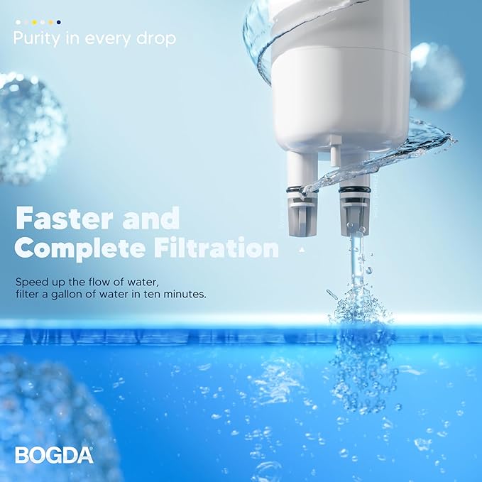 BOGDA W10295370A Water Filter Replacement Compatible with Whirlpool, Kenmore, and Maytag Replaces EDR1RXD1, WHR1RXD1, Filter 1, KAD1RXD1, P8RFWB2L, P8WB2L, P4RFWB, P5WB2L, 46-9081, 9930, 3 Packs
