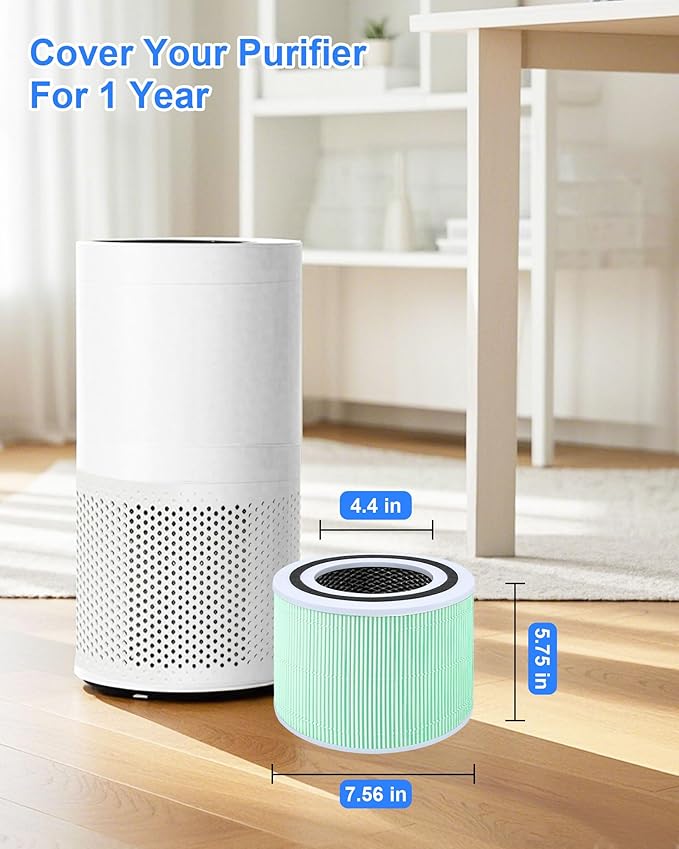 Core 300 High Efficiency Air Purifier Replacement Filter for Levoit Core 300, Core 300S Core 300-RF,Core P350,3-in-1 Activated Carbon Filter, 2 Pack（Green）