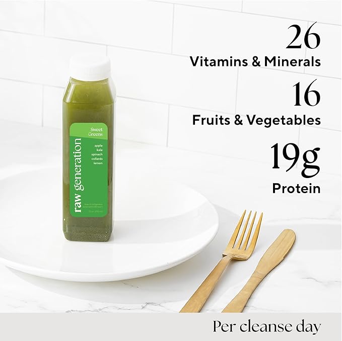 Raw Generation 5-Day Skinny Cleanse - Weight Management & Detox Juice Cleanse/Healthiest Way to Cleanse Your System/Jumpstart a Healthier Diet