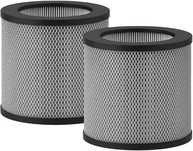 Nispira 3-in-1 True HEPA Activated Carbon Filter Replacement For Bissell MYair Personal Air Purifier 2780A 2780 27809, Compared to Part 2801. Size 7" x 7" x 6.1". 2 Packs (NOT FOR MODEL 3139A, 3069)
