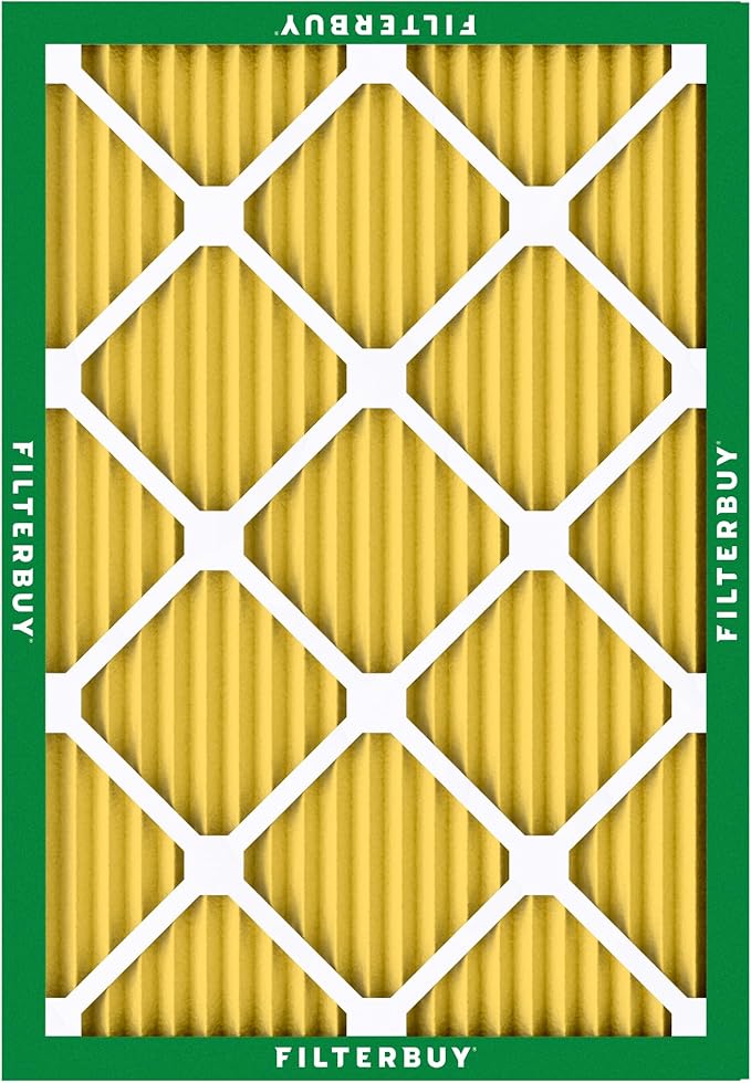 Filterbuy 8x14x1 Air Filter MERV 11 (MPR 1200) Allergen Defense Replacement (3-Pack), Electrostatic Pleated HVAC AC Furnace Filters, Made in USA (Actual Size: 7.50 x 13.50 x 0.75)