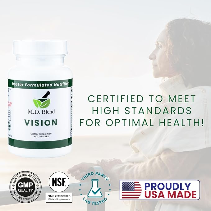 Vision - Expert Formulated - Natural Robust Blend for Eye Wellness - with Lutein, Zeaxanthin, Astaxanthin, Zinc, Thiamine, Vitamins A & C - 30 Capsules(3 Pack)