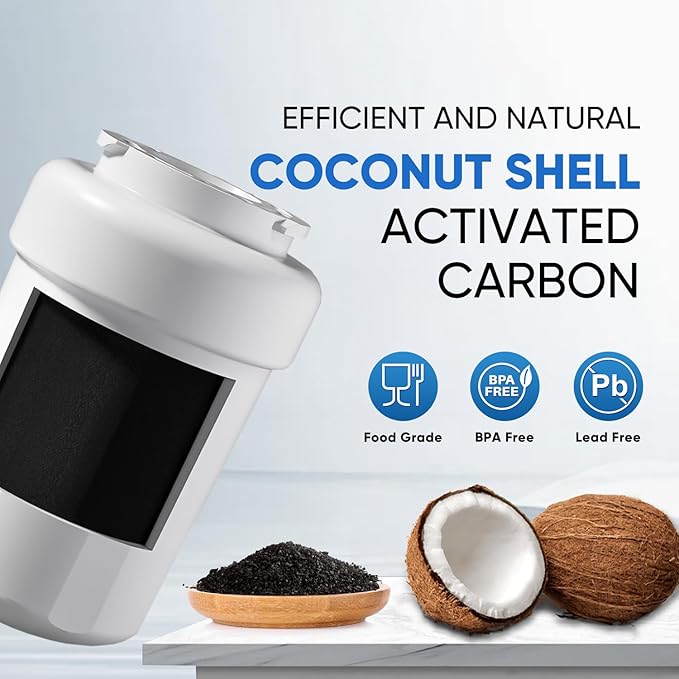 PUREPLUS Replacement for MWF® Refrigerator Water Filters, SmartWater® MWFP, MWFA, GWF, HDX FMG-1, Kenmore® 9991, WFC1201, RWF1060, 197D6321P006, 4 Pack