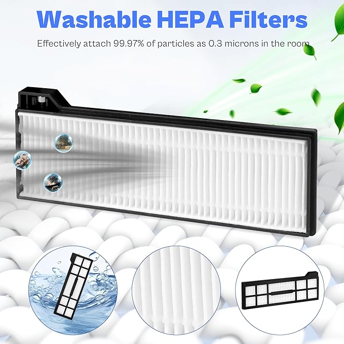 X10 Pro Omni Accessories fit for Eufy X10 Pro Omni Robot Vacuum, include 6 Dust-Bags, 4 Side Brushes, 4 Mop Pads, 2 Main Roller Brushes, 4 Filters, 1 Cleaning Brush LUXRILIX