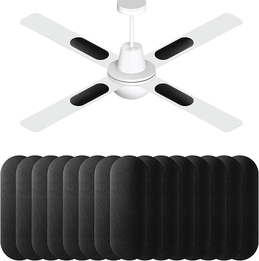 Dualshine 15 Pack Ceiling Fan Filters for Blades, Universal Ceiling Fan Filters, Activated Coconut Shell Carbon Air Purifiers for Office, Kitchen, Common Household Contaminants