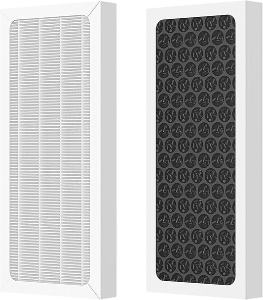 2 Pack Upgraded 3-in-1 Replacement Filter Compatible with Hamilton Beach 04383 Purifier 04384 04386A 04385 HEPA and Activated Carbon Filter, Replace Part#990051000