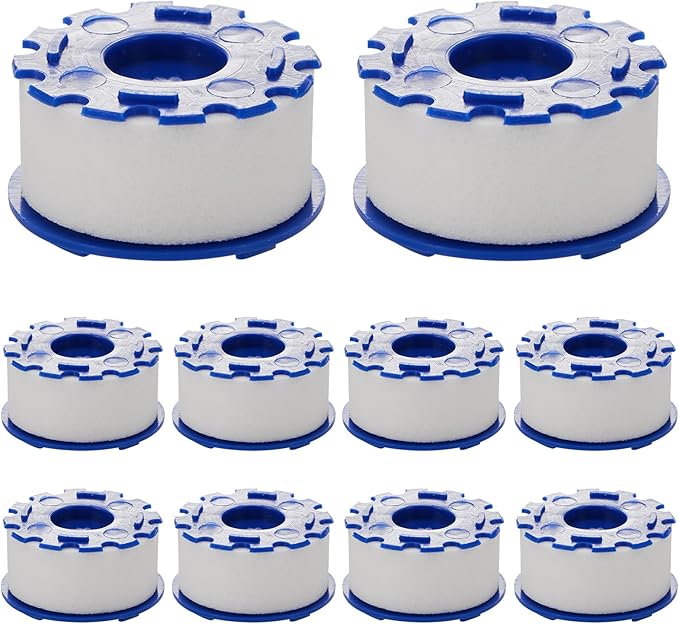 10 Pack Sink Water Faucet Filter Cartridge Replacements, Faucet Water Filter Replacements for Faucet Kitchen Bathroom Sink Filter Removes Chlorine Fluoride Heavy Metals Hard Water