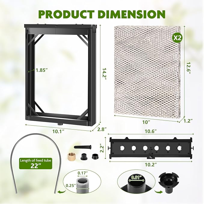 2Pcak 4839 Humidifier Maintenance Kit with Model No. 35 Water Panel Humidifier Replacement Filter Compatible with Aprilaire Whole Home Humidifier Models 600, 600A, 600M