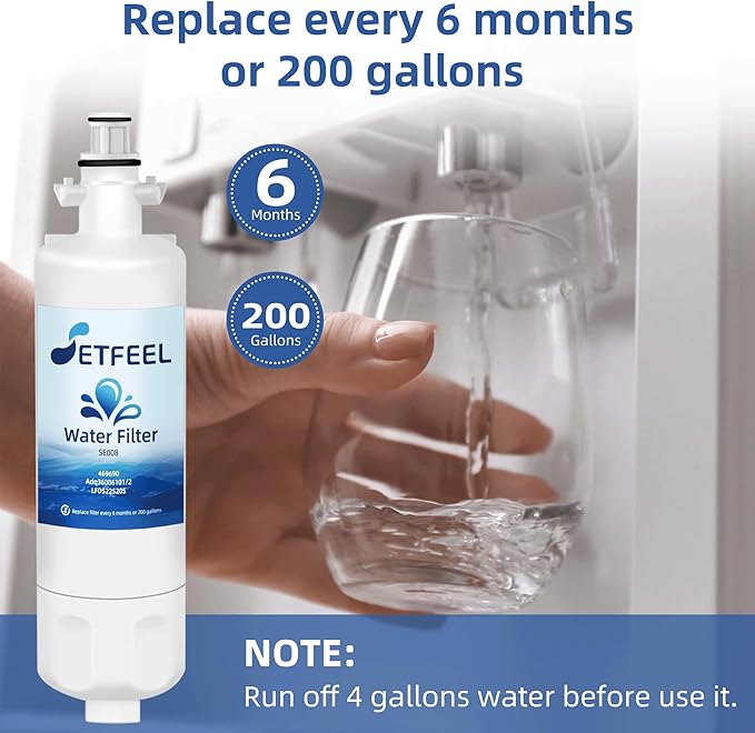 Adq360061 Water Filter Replacement for LG Refrigerator Lt700p Adq36006101 Lfds22520s, Kenmore 9690 469690 Adq36006102 Lfxc24726s Lfxc29626s Rwf1200a Water Filter, 3-Pack