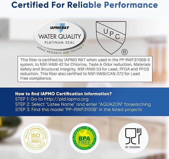 PUREPLUS 9000194412 NSF 53&42 Certified Refrigerator Water Filter Replacement for Bosch Ultra Clarity BORPLFTR10,REPLFLTR10, 11034152, 644845,B26FT70SNS, B22CS80SNS, B22CS50SNS, Haier 0060820860,3PACK