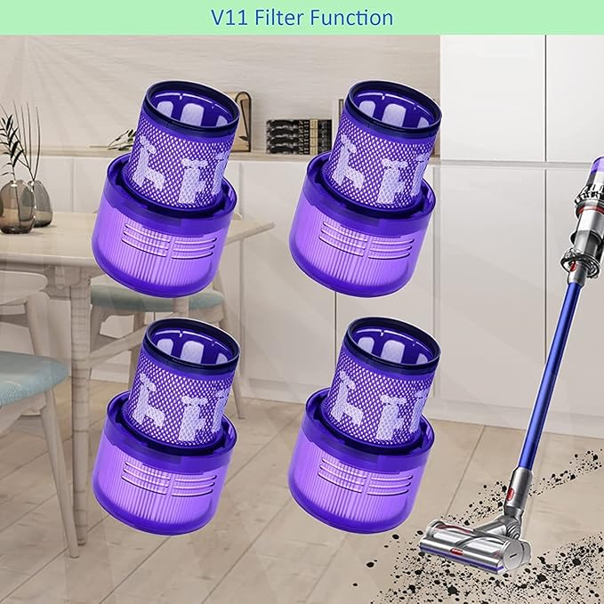 for Dyson V11 Torque Drive Cordless Vacuum Cleaner Replacement Filters Parts, Compatible with Dyson V11 SV14 Animal and V15 Detect Cordless Vacuum Models Filter, Part No.970013-02, 3 Pack