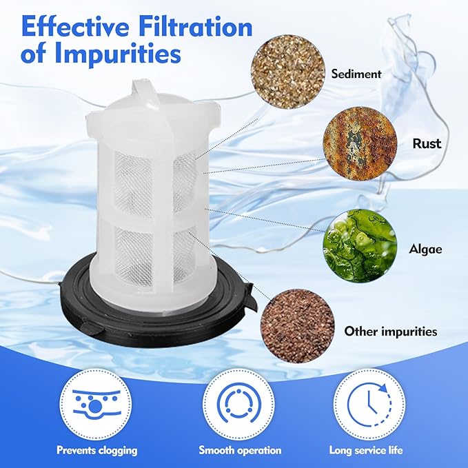 5Pcs Pressure Washer Water Inlet Filter Replacement, 3/4" Thread Quick Connector Car Washing Machine Water Filters for PW909103K Garden Hose Adapter