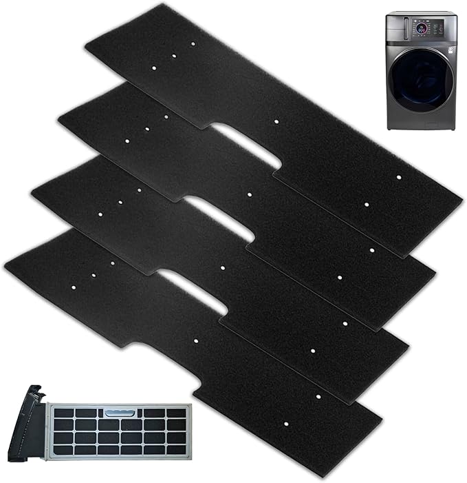 4Pack Lint Filter WH01X35719 Compatible with GE Profile Washer Dryer Combo Models PFQ97HSPVDS, Hand Washable and Reusable, Dryer Lint Filter Replacement
