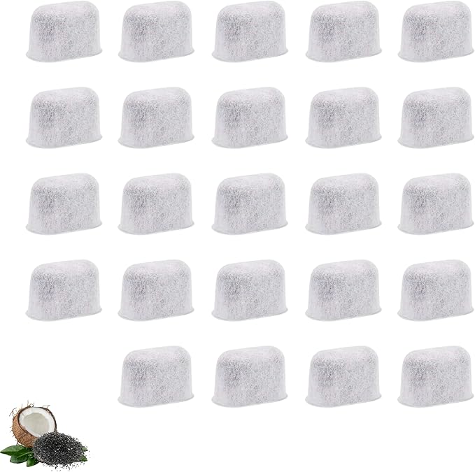 24 Nispira Activated Charcoal Water Filters Replacement Compatible with Cuisinart Coffee Machine Part DCC-RWF