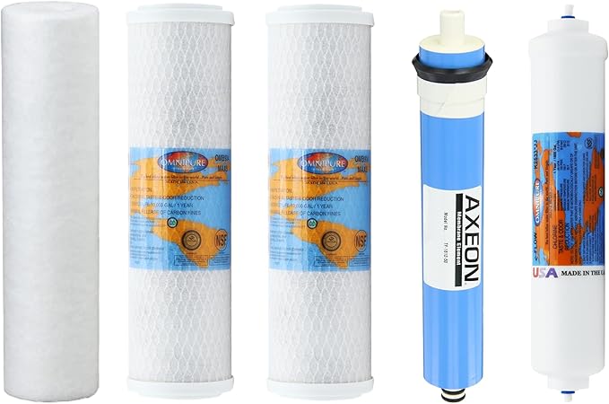 5EZ50 RO Filter Replacement Kit with for PureValue Under-Sink Water Filtration (YSM-5EZ50)