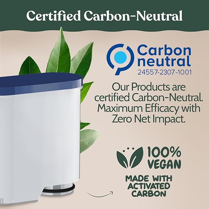 Roobi Philips Compatible Water Filters. Specially Designed for Philips Saeco Coffee Machines, Carbon Neutral Philips Aqua Clean Water Filters. 2 Pack, 6 Months Supply.