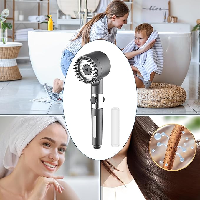 Replacement Water Filter for Shower Head Handheld,Compatible with PWERAN and Fitespot Shower Head Handheld Filter System,Removes Heavy Metals and Chlorine.(2 Pack)