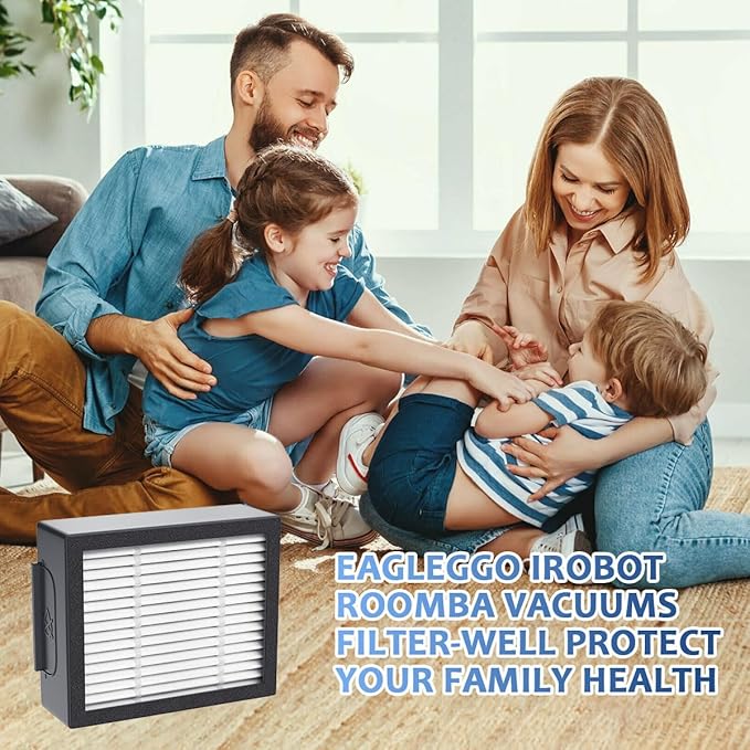 3-pack 4639161 High-Efficiency Filter for iRobot Replacement Parts Vacuum Filter, Roomba e, i & j Series, and Roomba Combo i1+ i3 i3+ i4 i5 and j5 Series