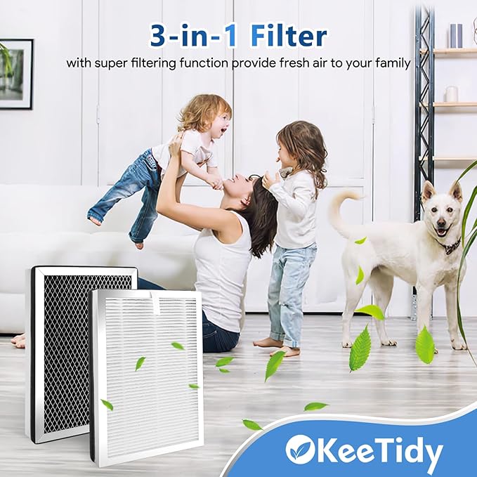 25 Replacement Filters Compatible with MA Series Air Puri-fier 25 B1/S1/W1, H13 True HEPA and Activated Carbon Filters, 3 in 1 Stage with Pre-Filter