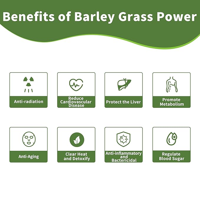 Barley Grass Juice Powder 13 oz - 100% Pure Wheatgrass Powder, Supports Cardiovascular, Liver and Digestive Function, Vegan, No Maltodextrin & Sugar.