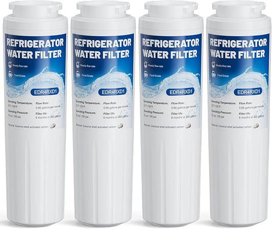 EDR4RXD1 Compatible with UKF8001,Filter 4,4396395,UKF8001AXX,PURICLEAN II, UKF8001AXX-200,UKF8001P,469006 Water Filter, Pack of 4,By YPMQY