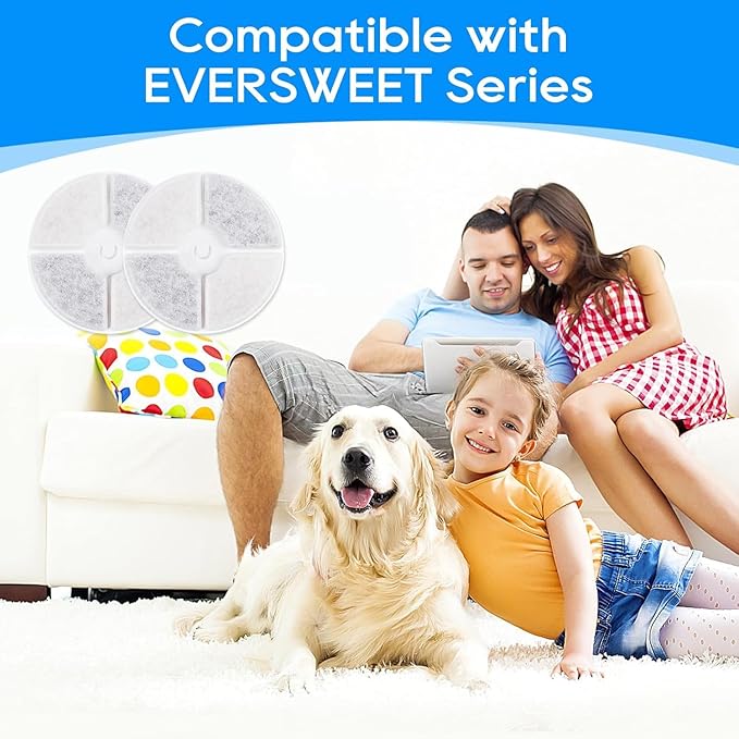 Cat Water Fountain Filter, 16 Pack Pet Fountain Filters, Pet Fountain Filter Replacement, Cat Water Filter Replacement for Pet Water Fountain